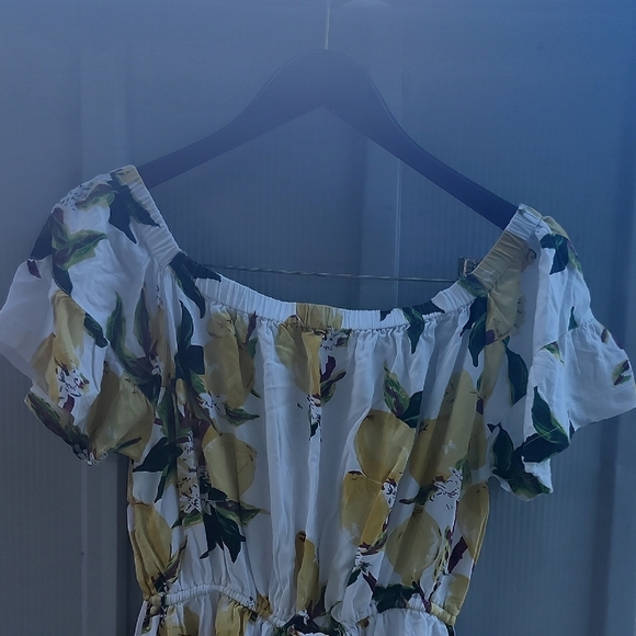 Blue Island Floral Off-Shoulder Dress - Picture 3 of 9